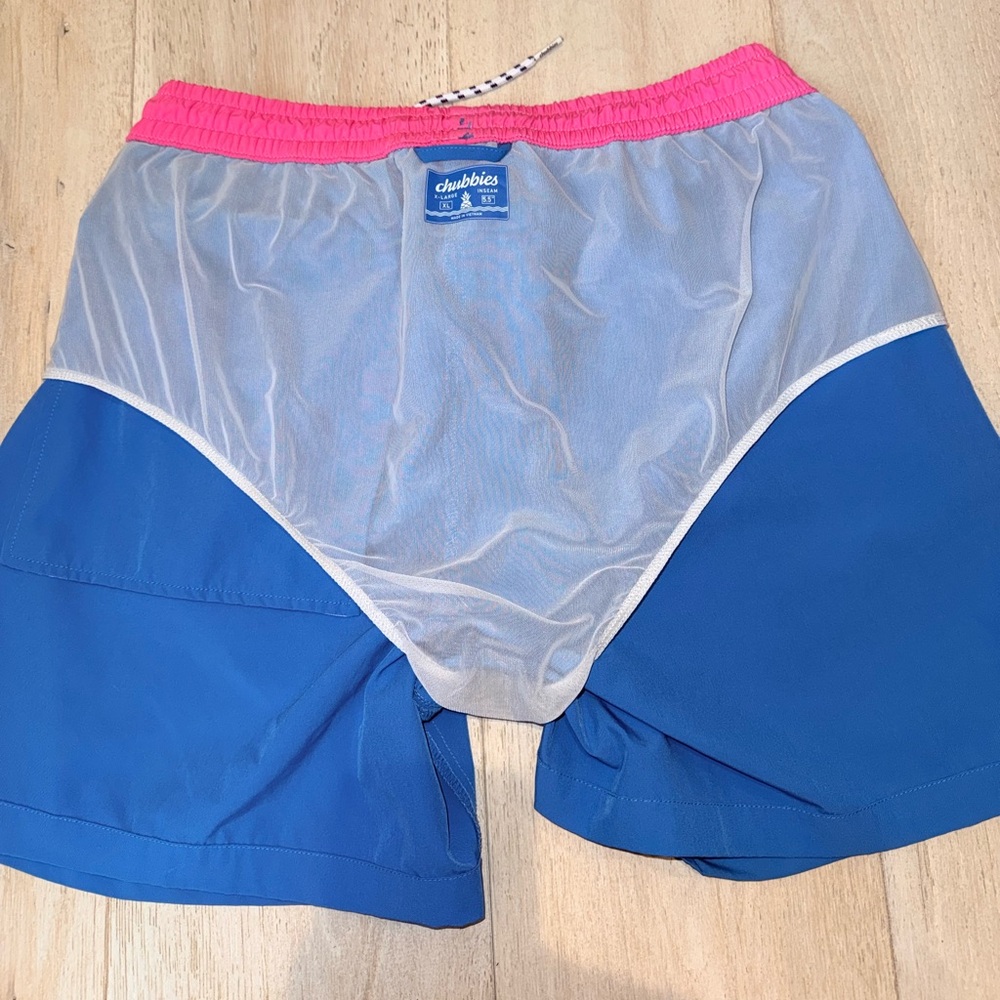 Chubbies Mens Classic 5.5” Mesh Brief-lined Stretch Swim Trunks The Sea Salts XL - Picture 12 of 14